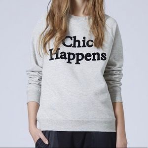 Topshop Chic Happens sweatshirt